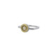 Anillo de plata, oro y brillante