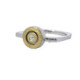 Anillo de plata, oro y brillante