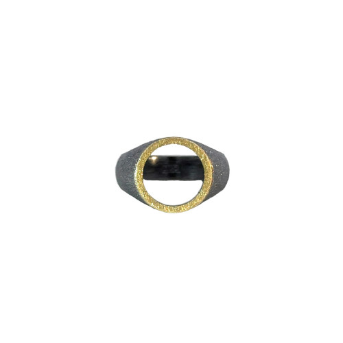 Anillo de plata y oro