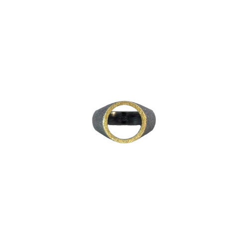 Anillo de plata y oro