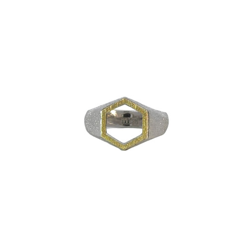 Anillo de plata y oro
