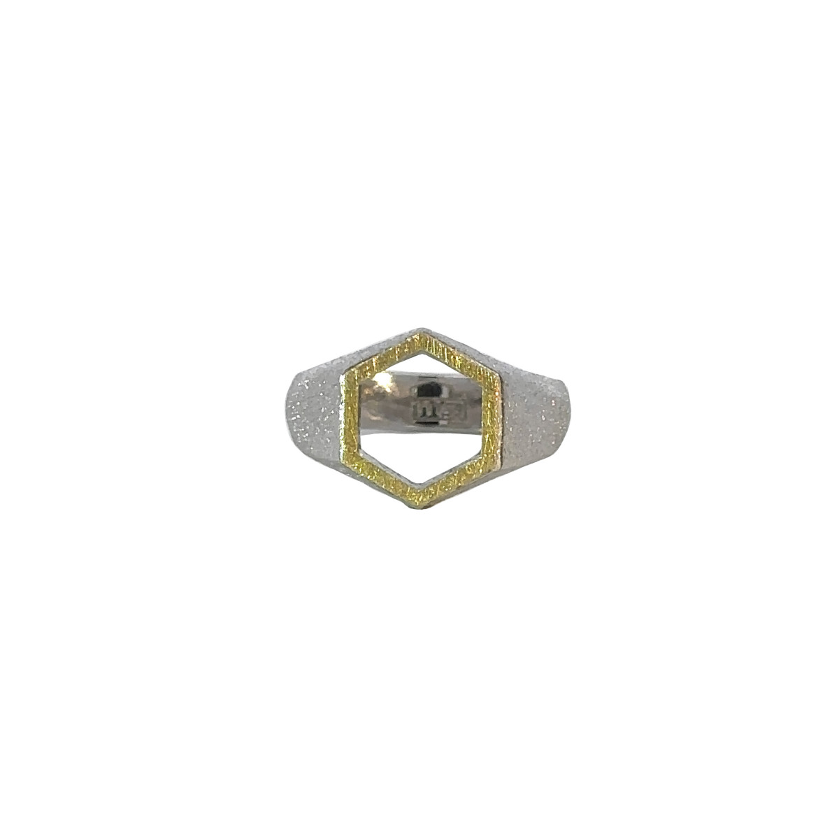 Anillo de plata y oro