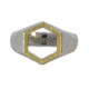 Anillo de plata y oro