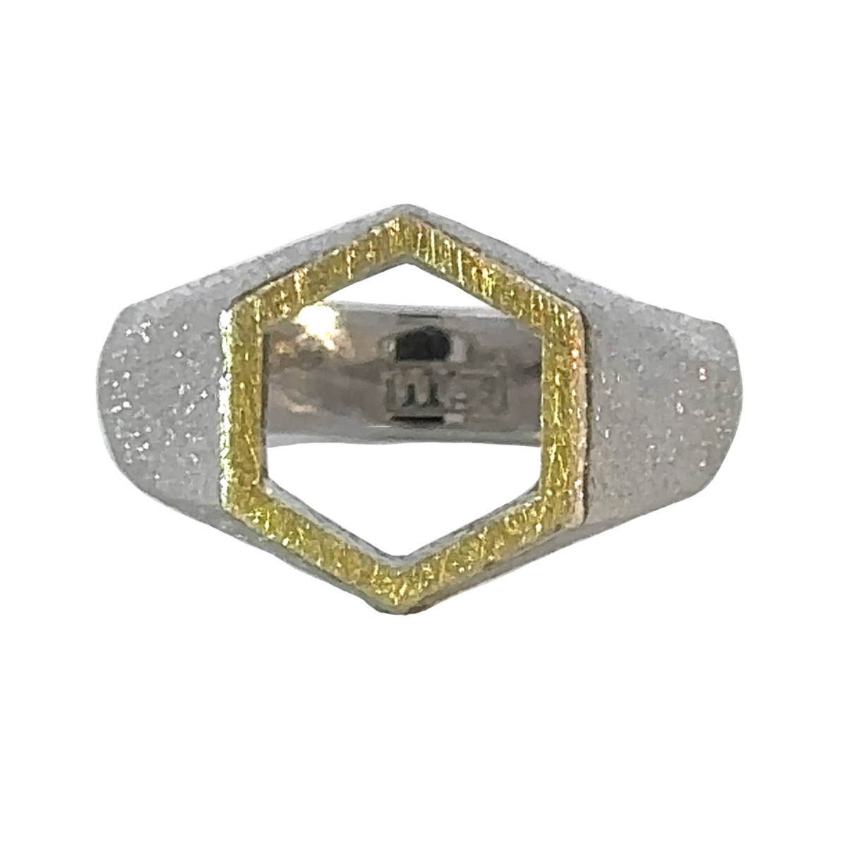 Anillo de plata y oro
