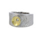 Anillo de plata, oro y brillante