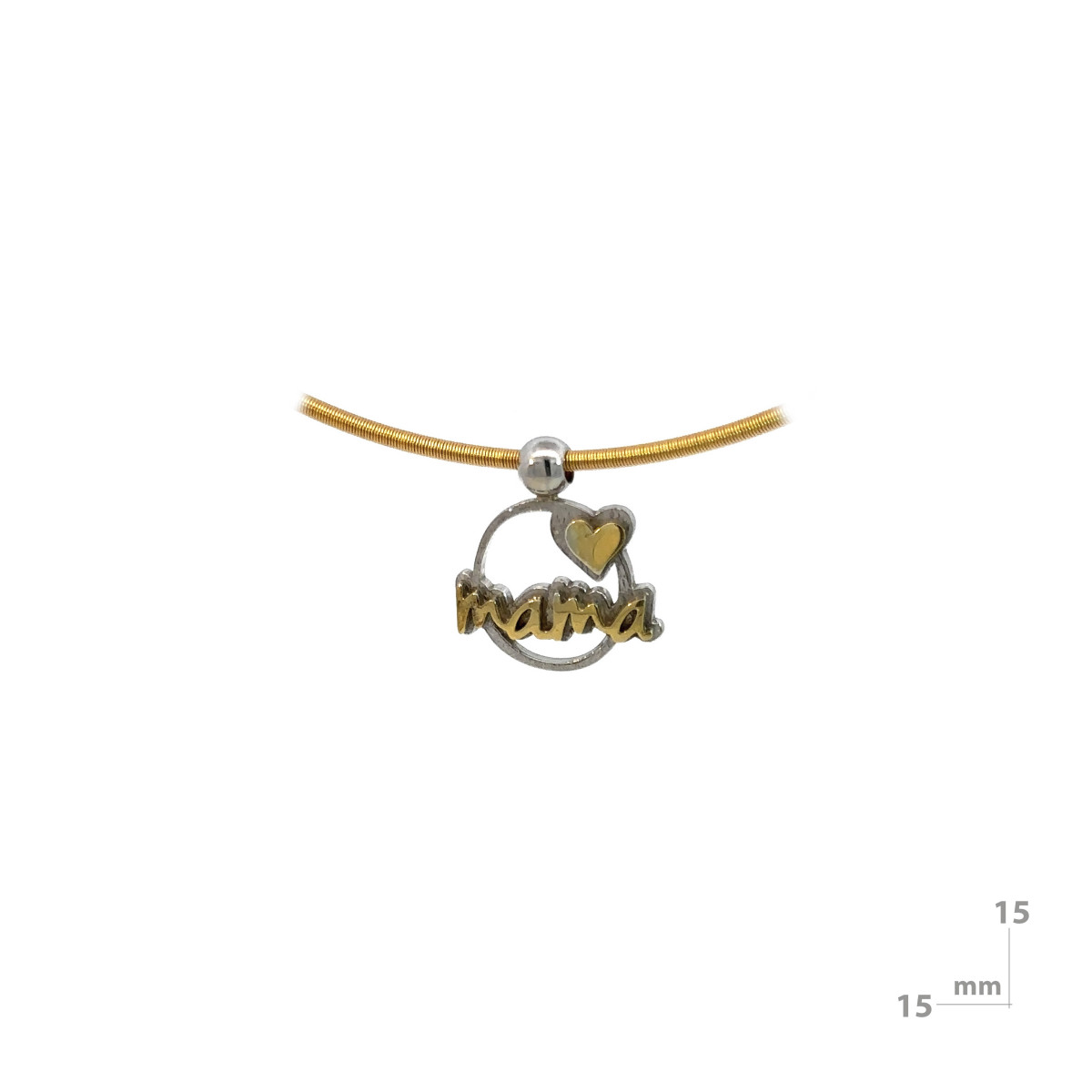Colgante de plata y oro