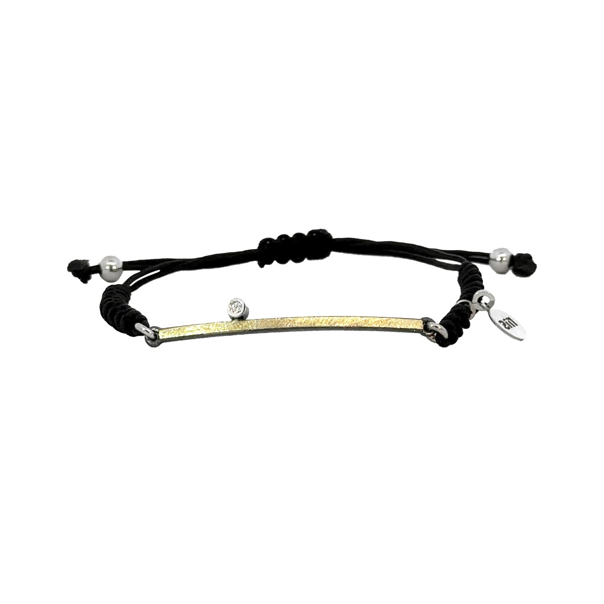 Pulsera de plata, oro y brillante