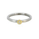 Silver, gold and brilliant ring