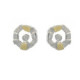 Pendientes de plata, oro y brillante