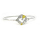 Pulsera de plata, oro y brillante