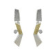 Silver, gold and brilliant earrings
