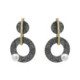 Pendientes de plata, oro y perlas