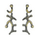 Arracades de plata, or i brillant