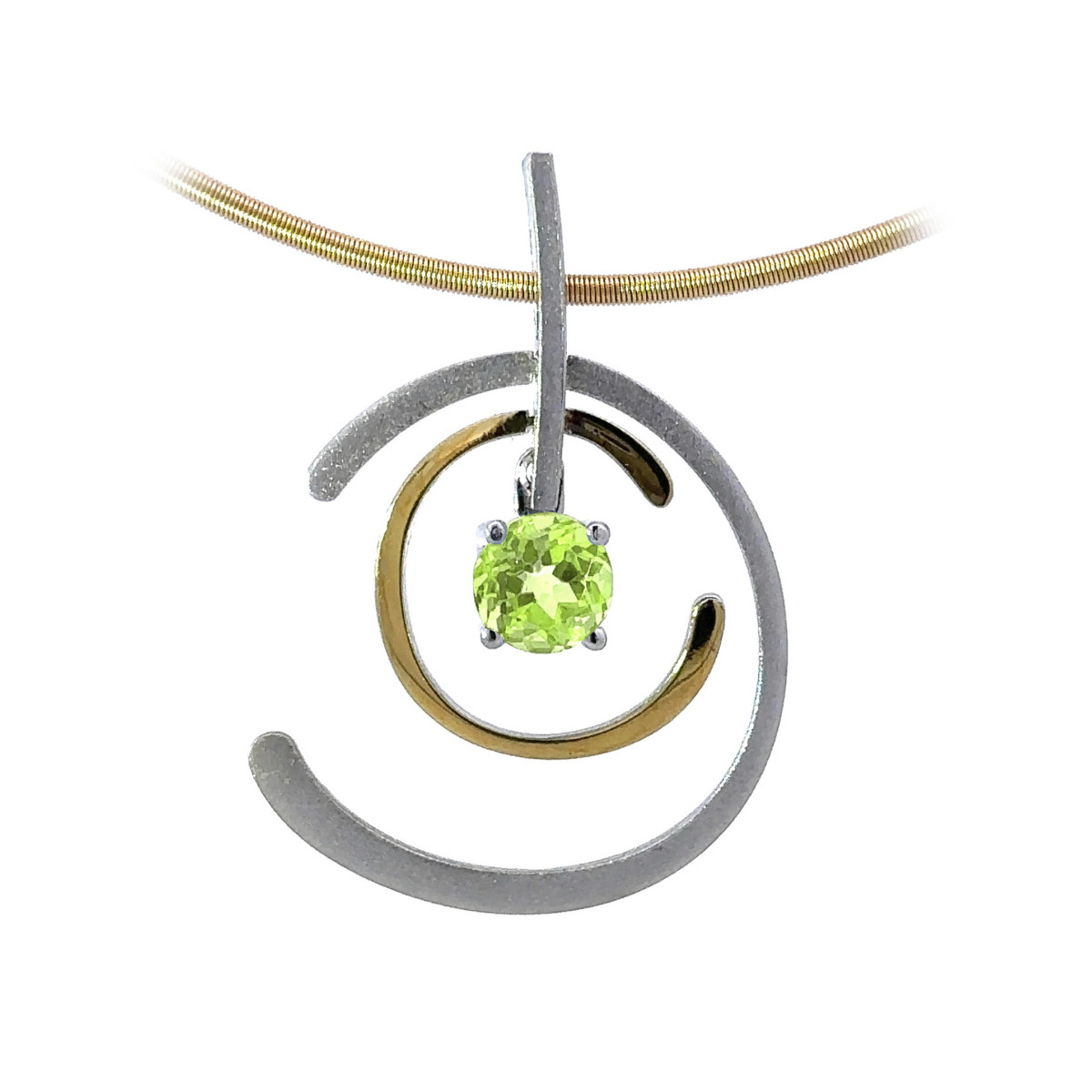 Penjoll de plata, or i peridot