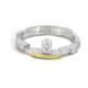 Anillo de plata, oro y brillante