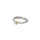 Silver, gold and grown laboratory brilliant ring