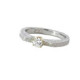 Eco-friendly silver, gold and brilliant ring
