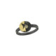 Silver, gold and brilliant ring