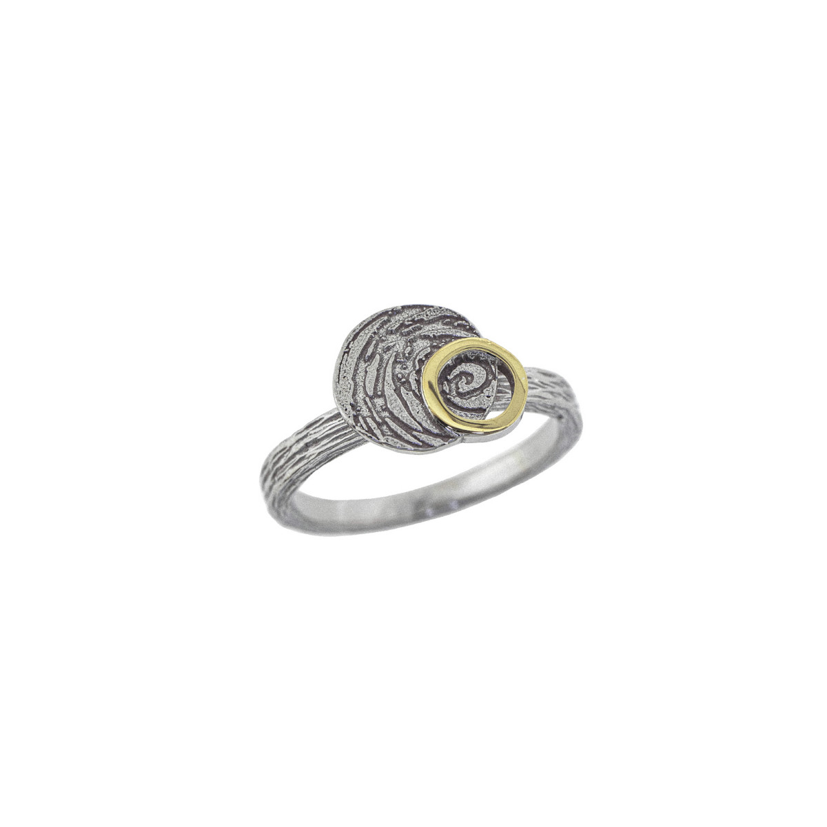Anillo de plata y oro