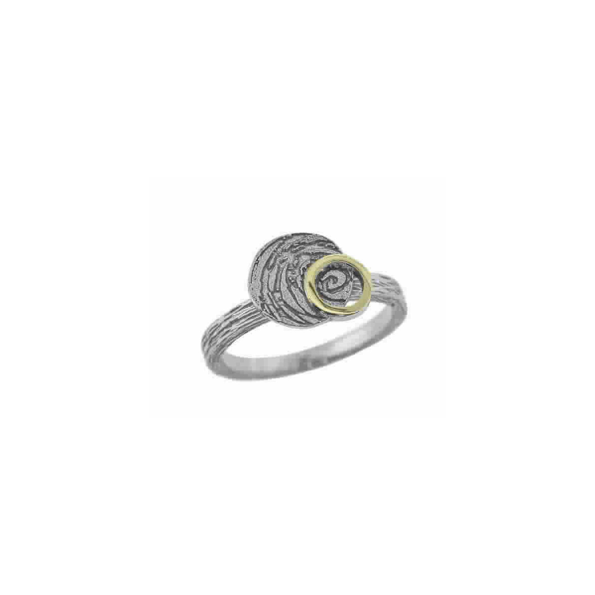 Anillo de plata y oro