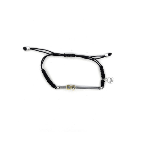 Pulsera de plata, oro y brillante