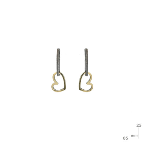 Pendientes de plata y oro