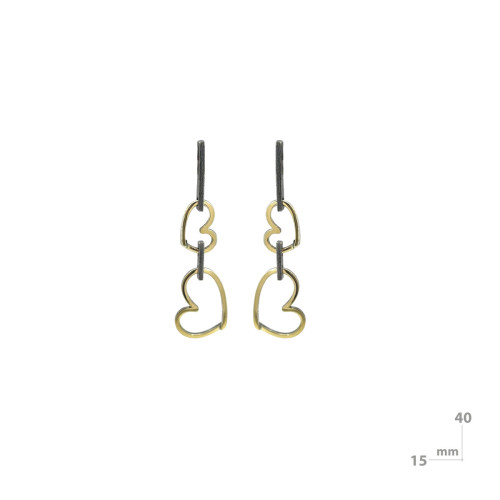 Pendientes de plata y oro
