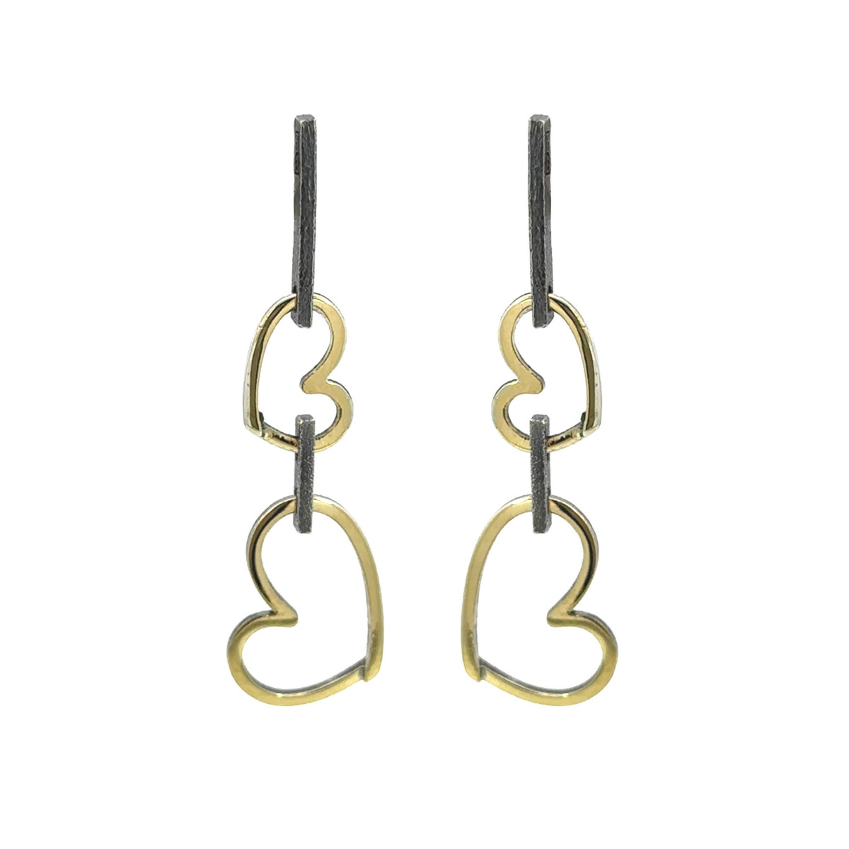 Pendientes de plata y oro