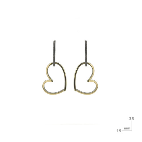 Pendientes de plata y oro