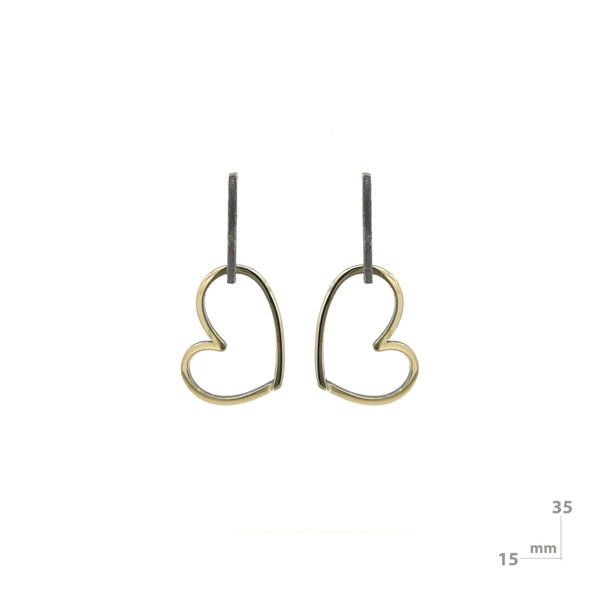 Pendientes de plata y oro