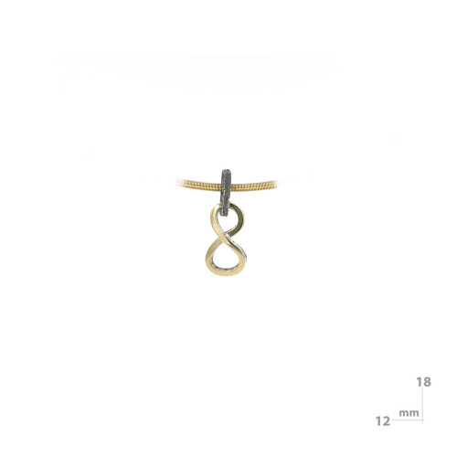 Colgante de plata y oro