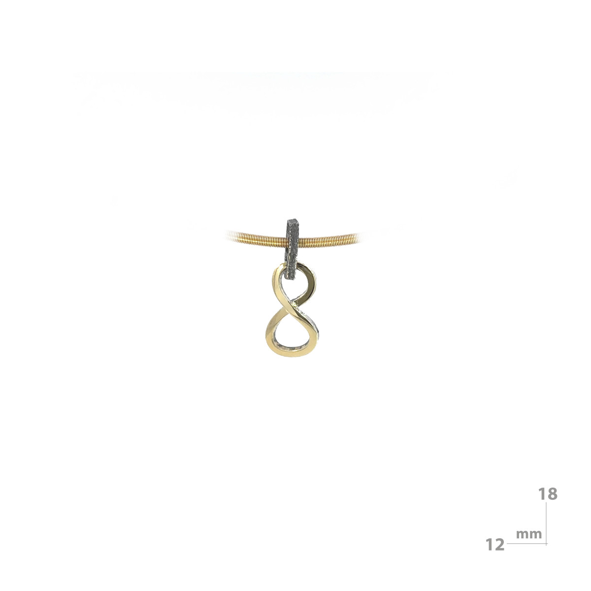 Colgante de plata y oro