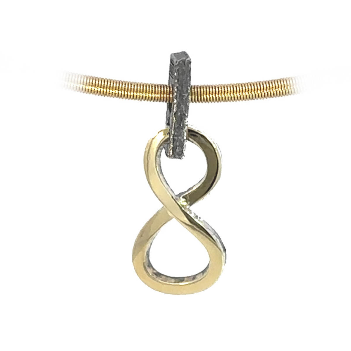 Colgante de plata y oro
