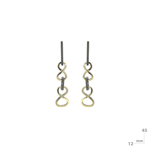 Pendientes de plata y oro