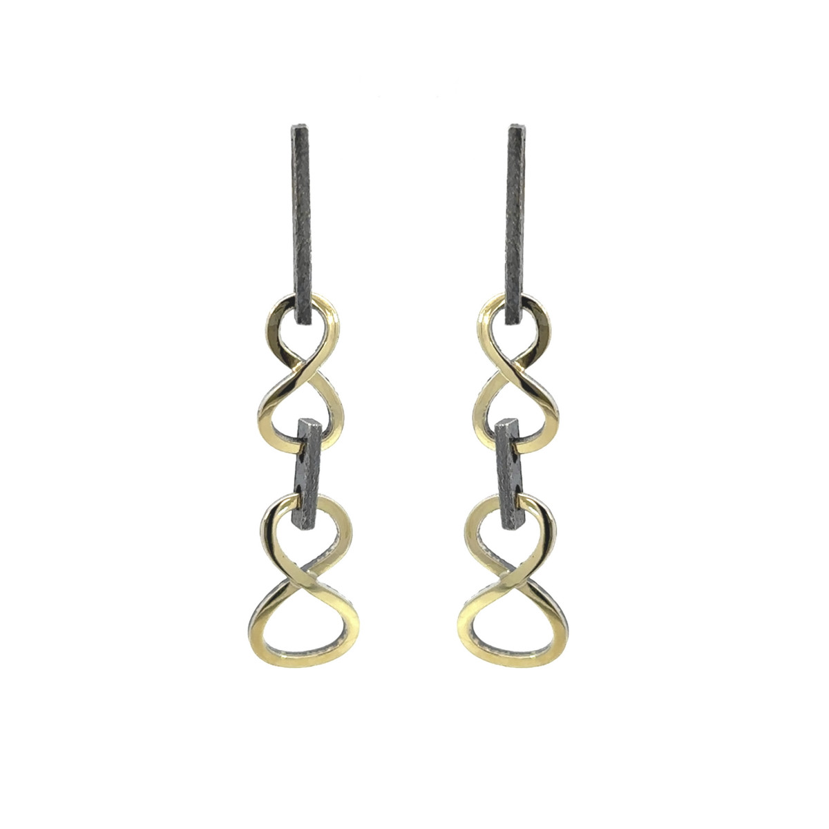 Pendientes de plata y oro