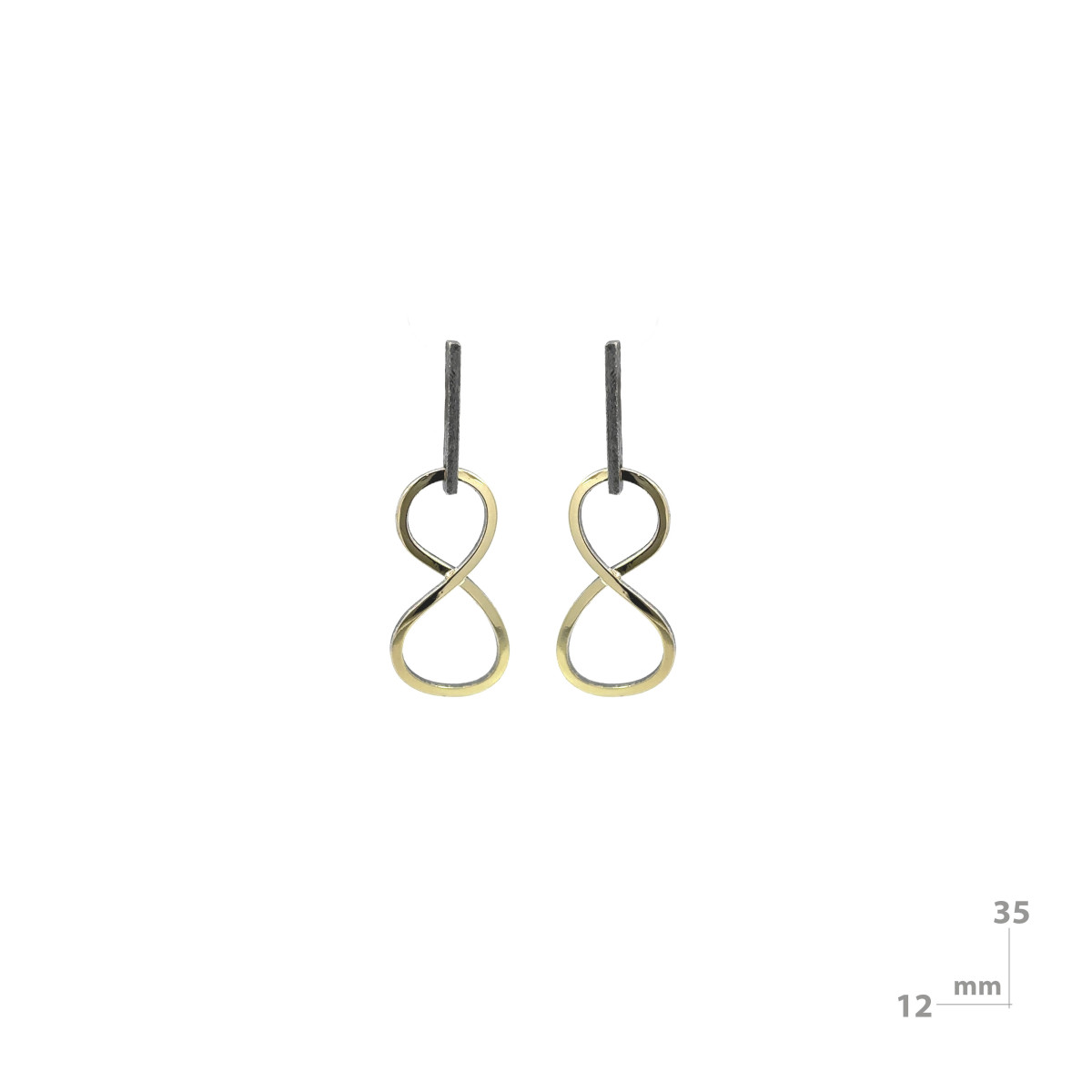 Pendientes de plata y oro