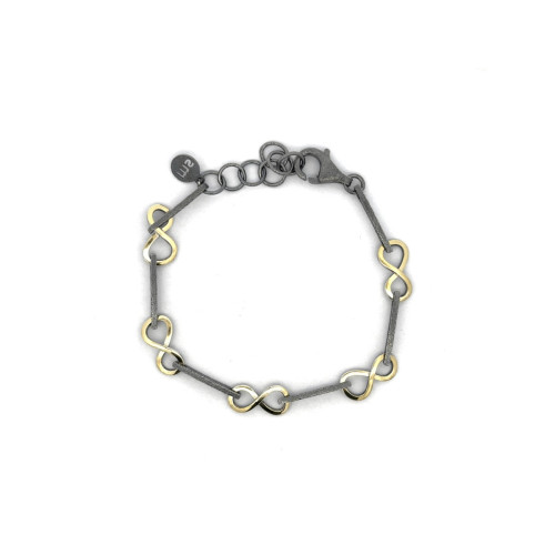 Pulsera de plata y oro