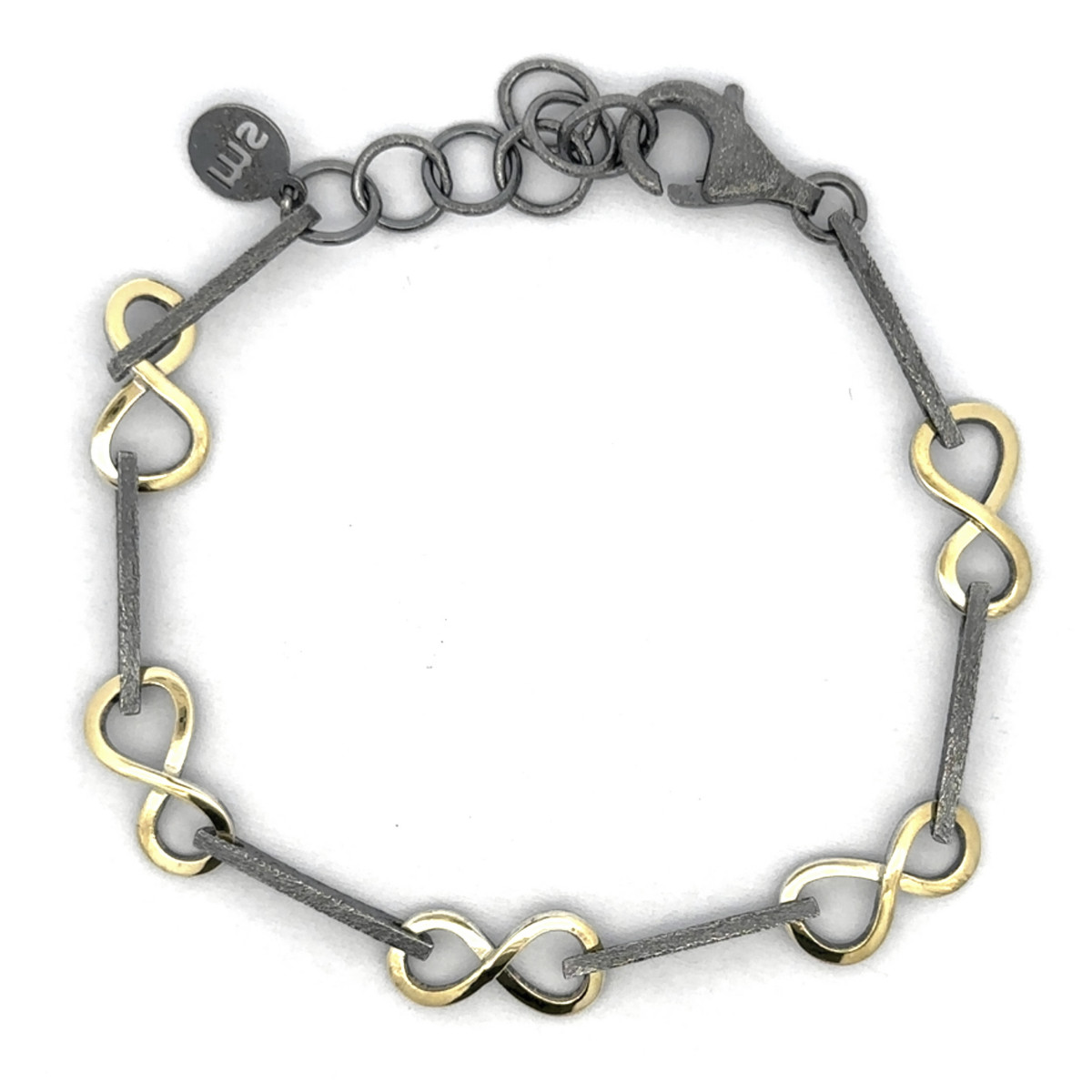 Pulsera de plata y oro