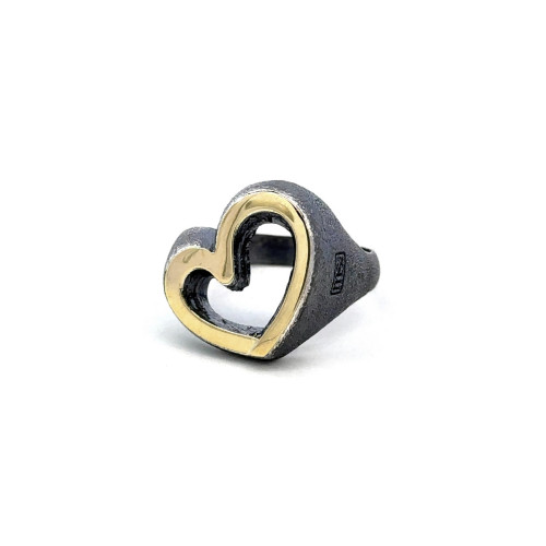 Anillo de plata y oro