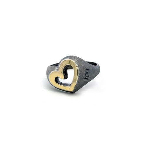 Anillo de plata y oro
