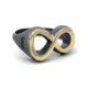 Anillo de plata y oro
