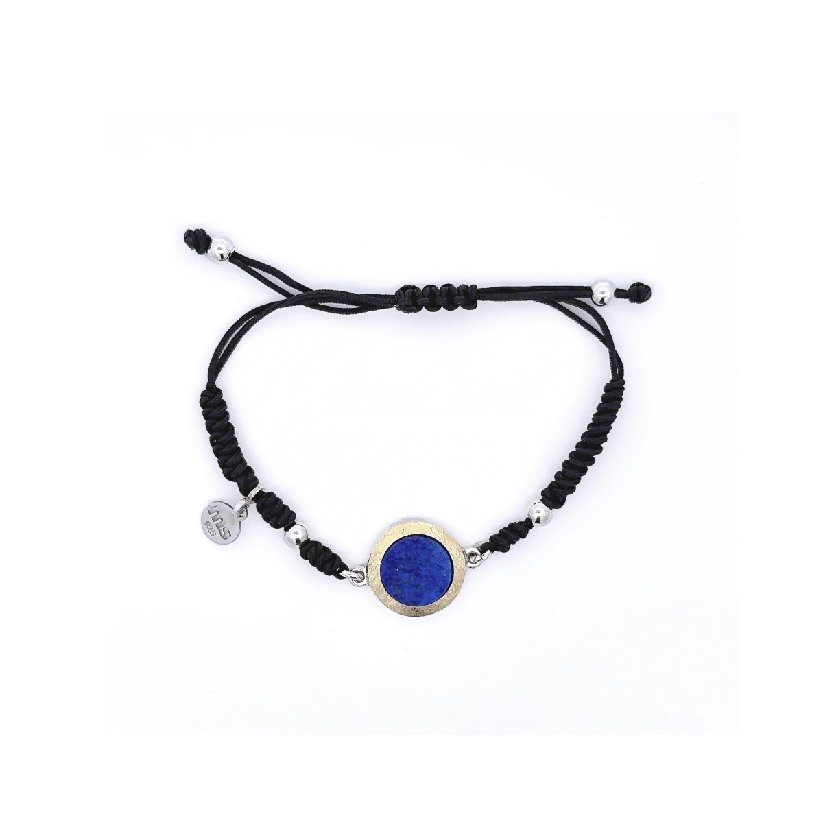 Pulsera de plata, oro y lapislázuli
