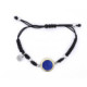 Pulsera de plata, oro y lapislázuli