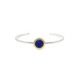 Pulsera de plata, oro, y lapislázuli