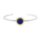 Pulsera de plata, oro, y lapislázuli