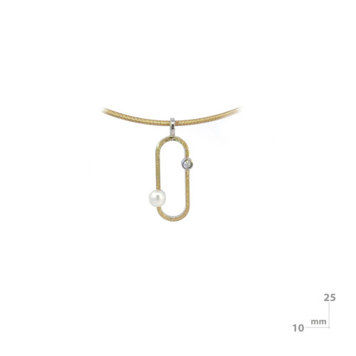Penjoll de plata, or, brillant i perla
