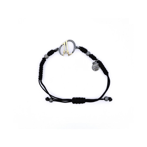 Pulsera de plata, oro y brillante