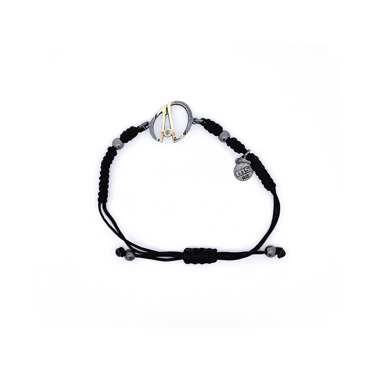 Pulsera de plata, oro y brillante