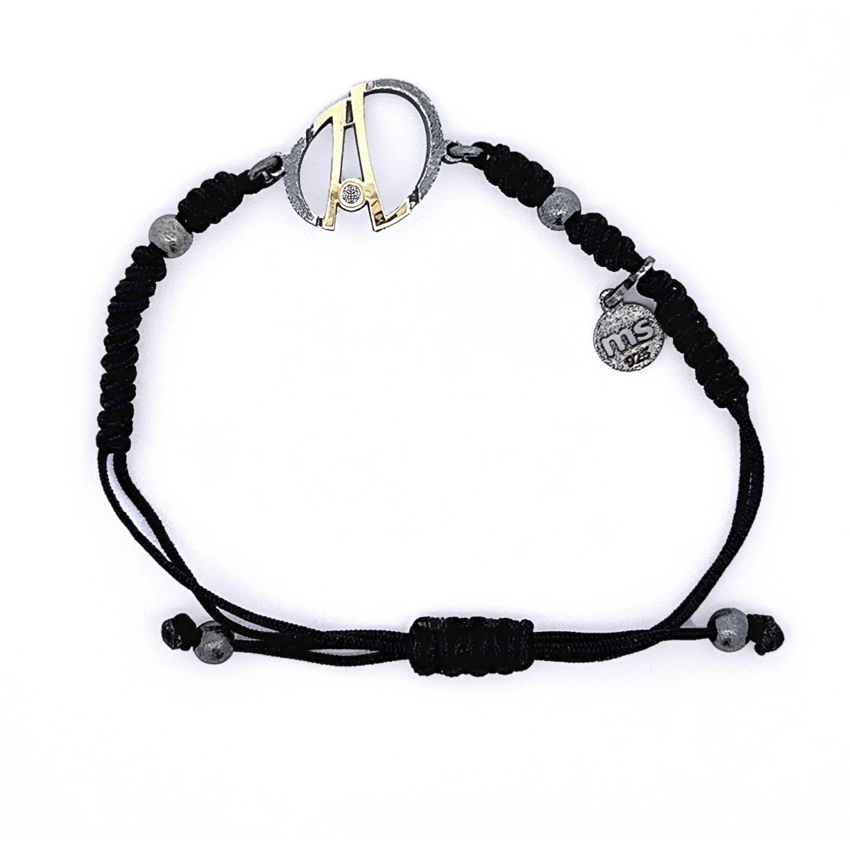 Pulsera de plata, oro y brillante
