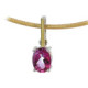Silver, gold and topaz pendant